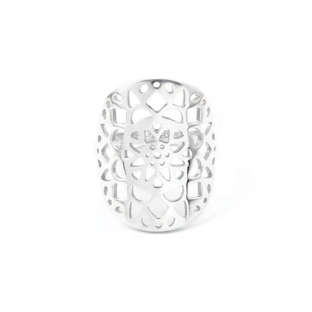 925 Sterling Silver Mandala Ring For Women