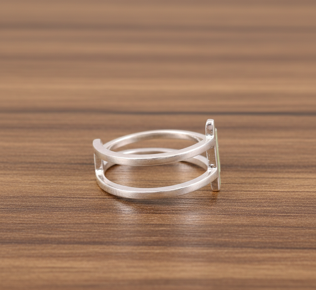 925 Sterling Silver Lightening Wave Design Ring Jewelry