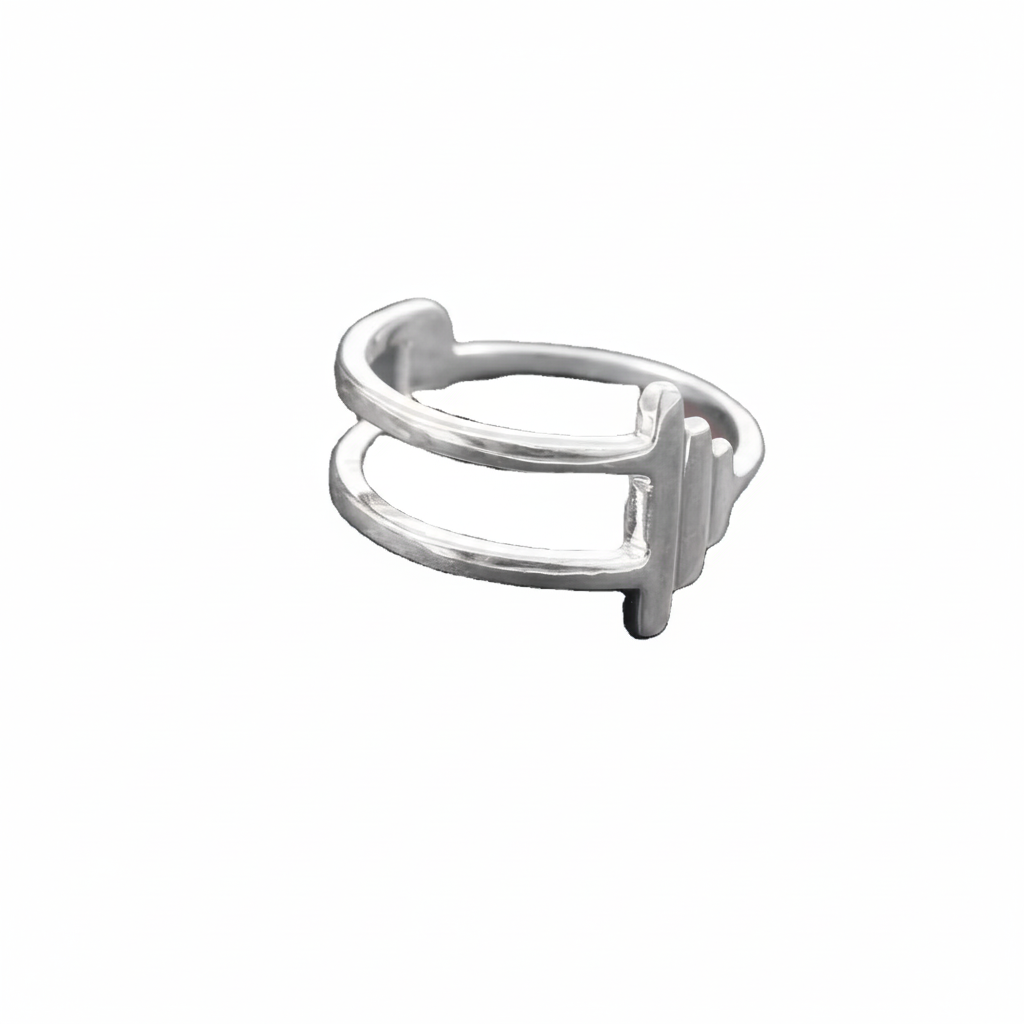 925 Sterling Silver Lightening Wave Design Ring Jewelry