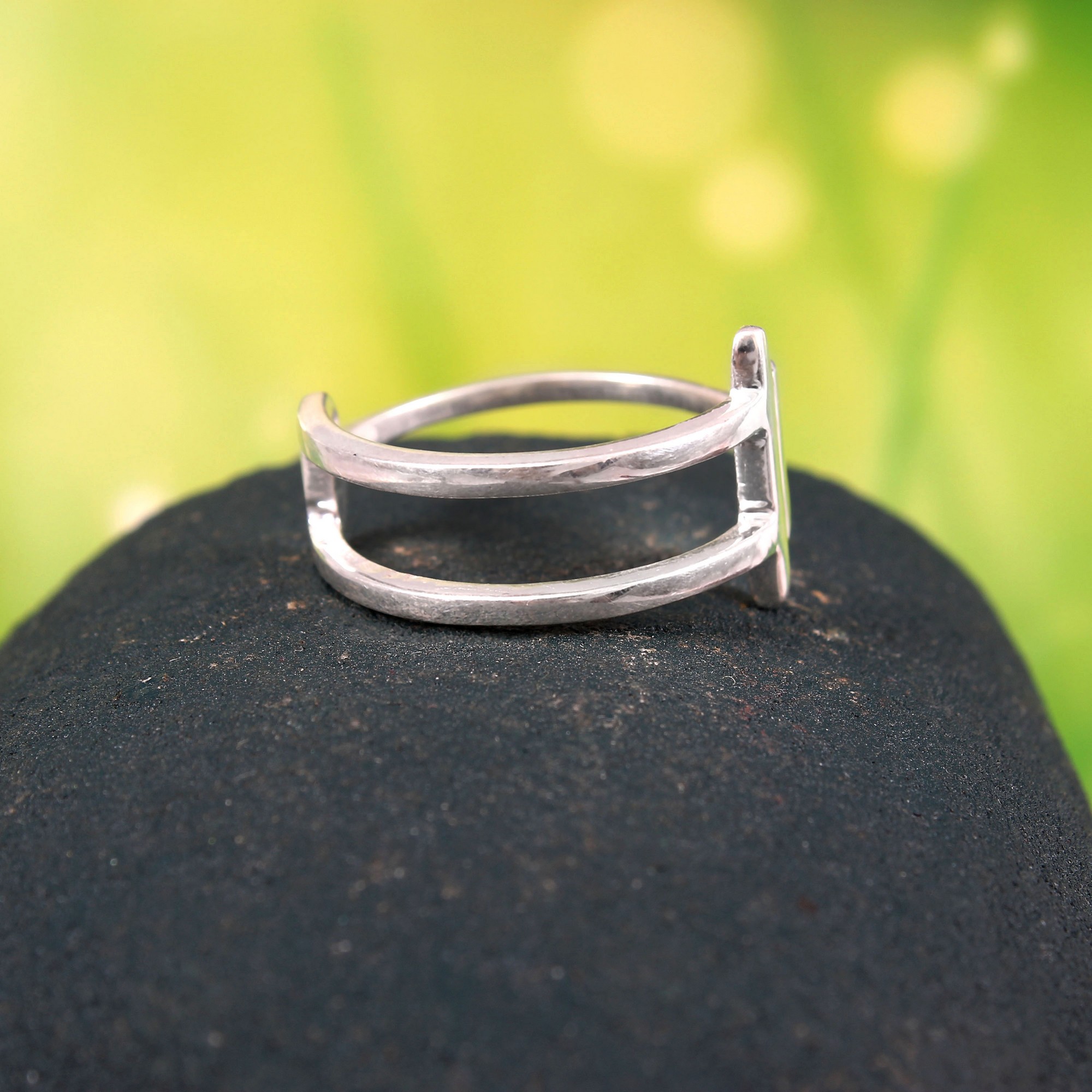 925 Sterling Silver Lightening Wave Design Ring Jewelry