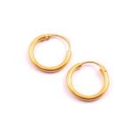 Gold Plated 925 Sterling Silver Hoop Earrings for women