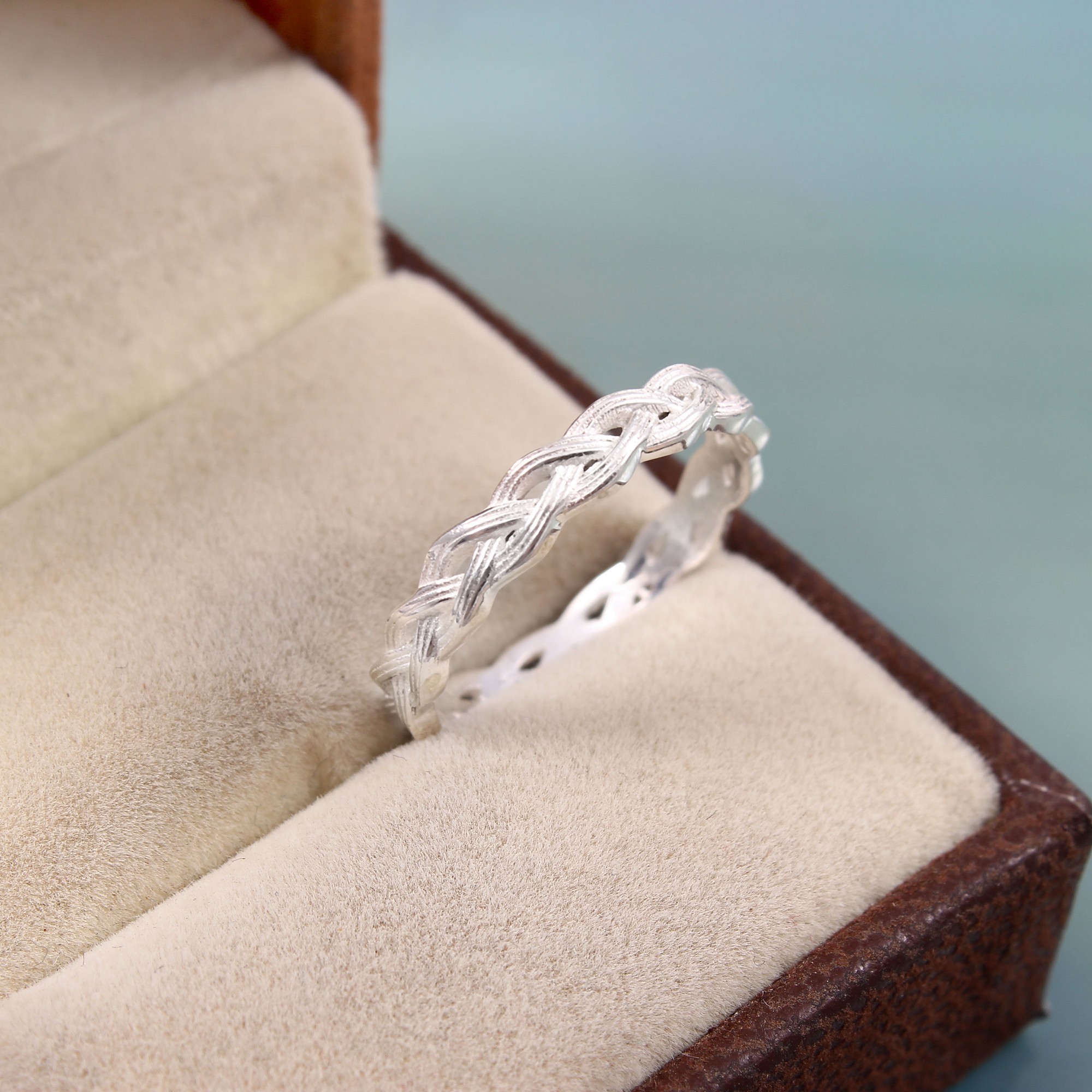 925 Sterling Silver Twist Ring For Women Fashion Wedding Party