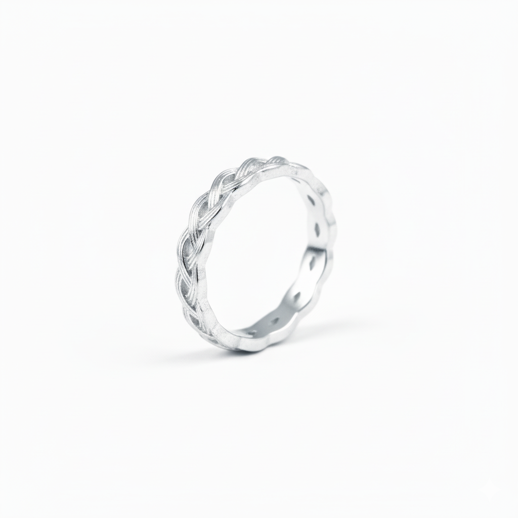 925 Sterling Silver Twist Ring For Women Fashion Wedding Party