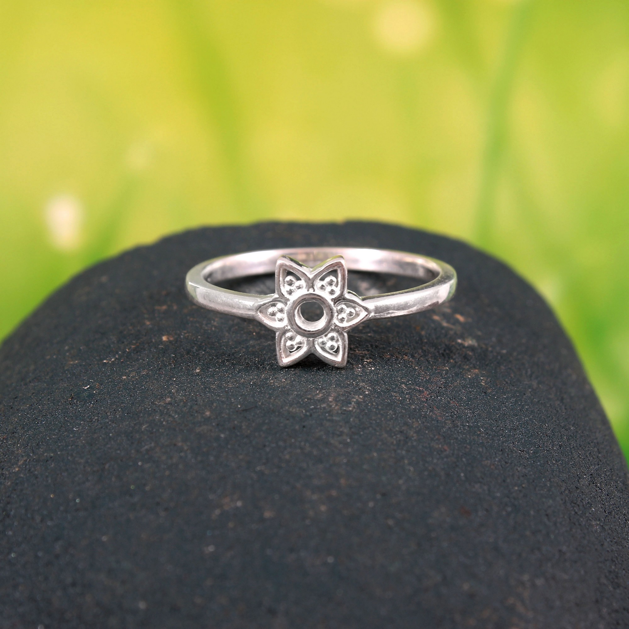 Women’s 925 Sterling Silver Flower Ring Jewelry