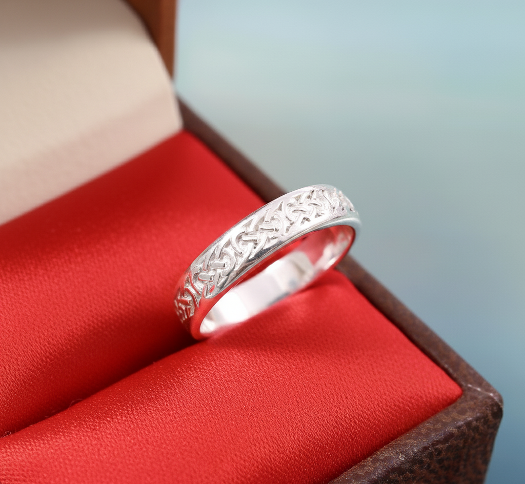 Solid 925 Sterling Silver Ring Band For Women
