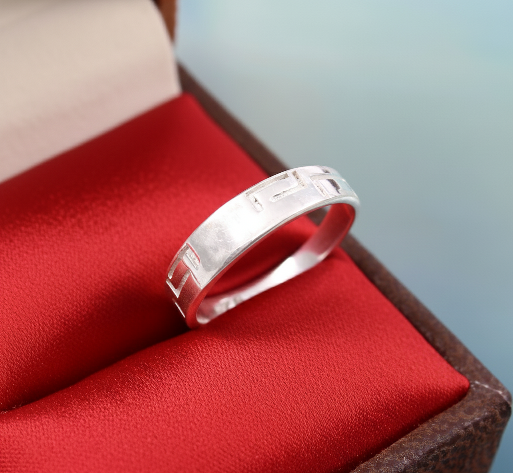 925 Sterling Silver Designed Engraved Ring