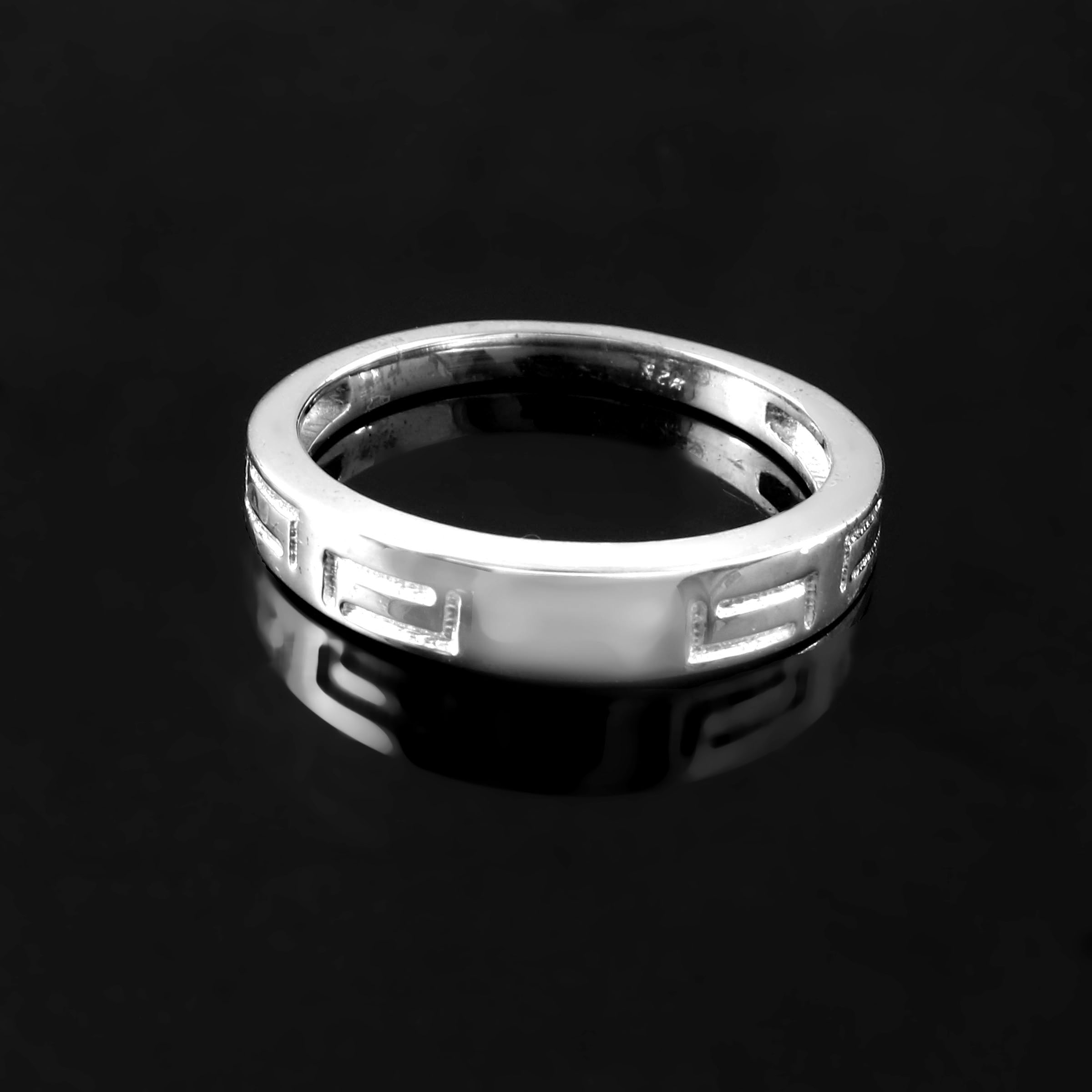 925 Sterling Silver Designed Engraved Ring