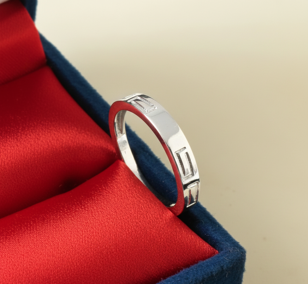 925 Sterling Silver Designed Engraved Ring
