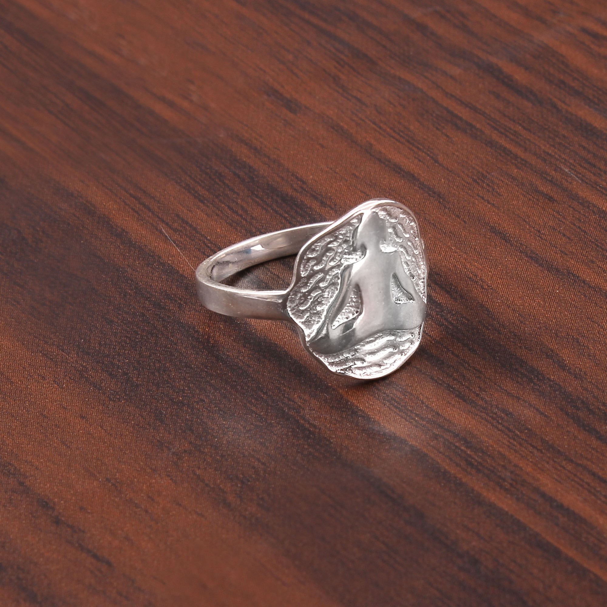 925 Sterling Silver Meditation Symbol Ring