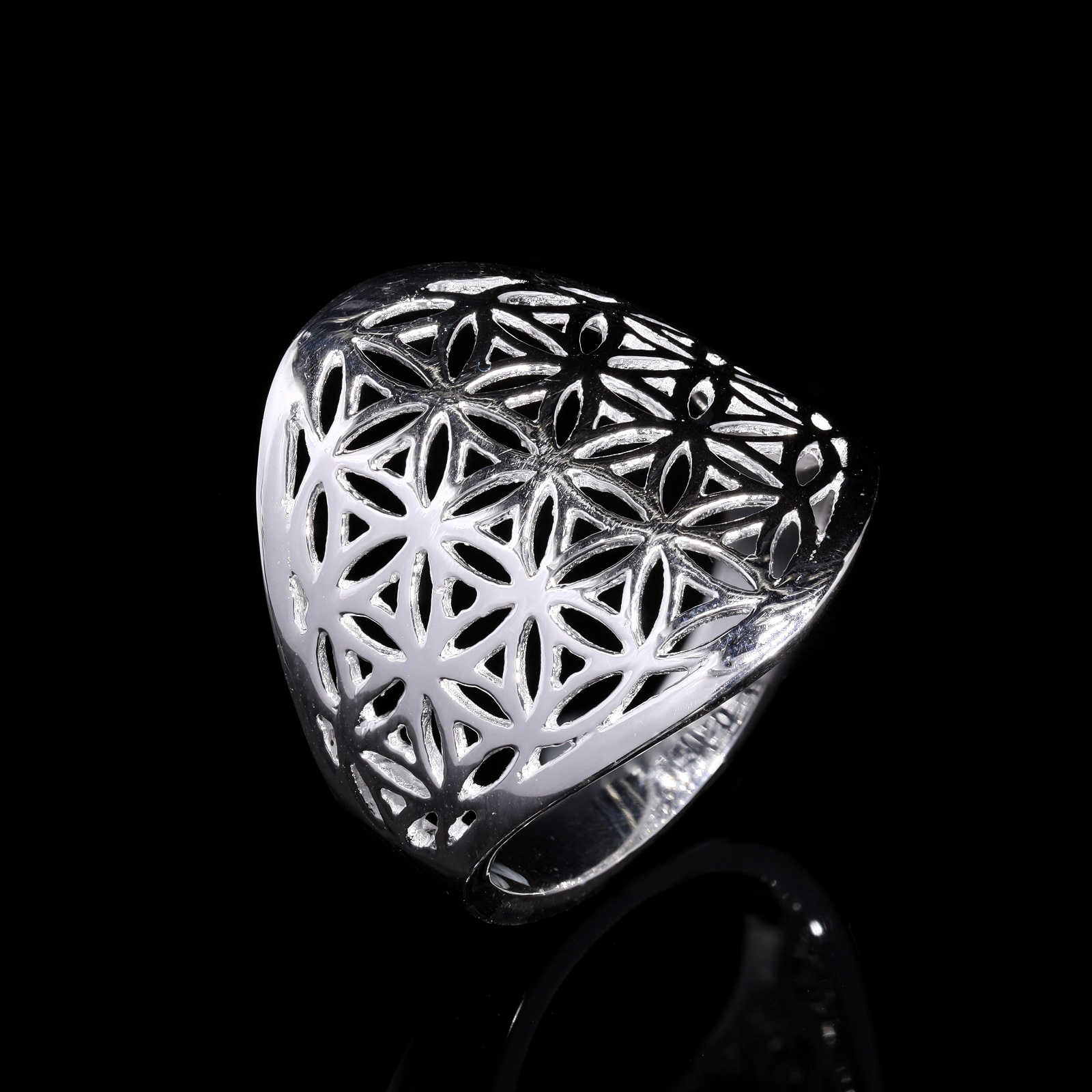 925 Sterling Silver Mandala Art Design Ring