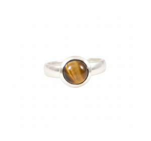 Tiger Eye Ring In 925 Sterling Silver