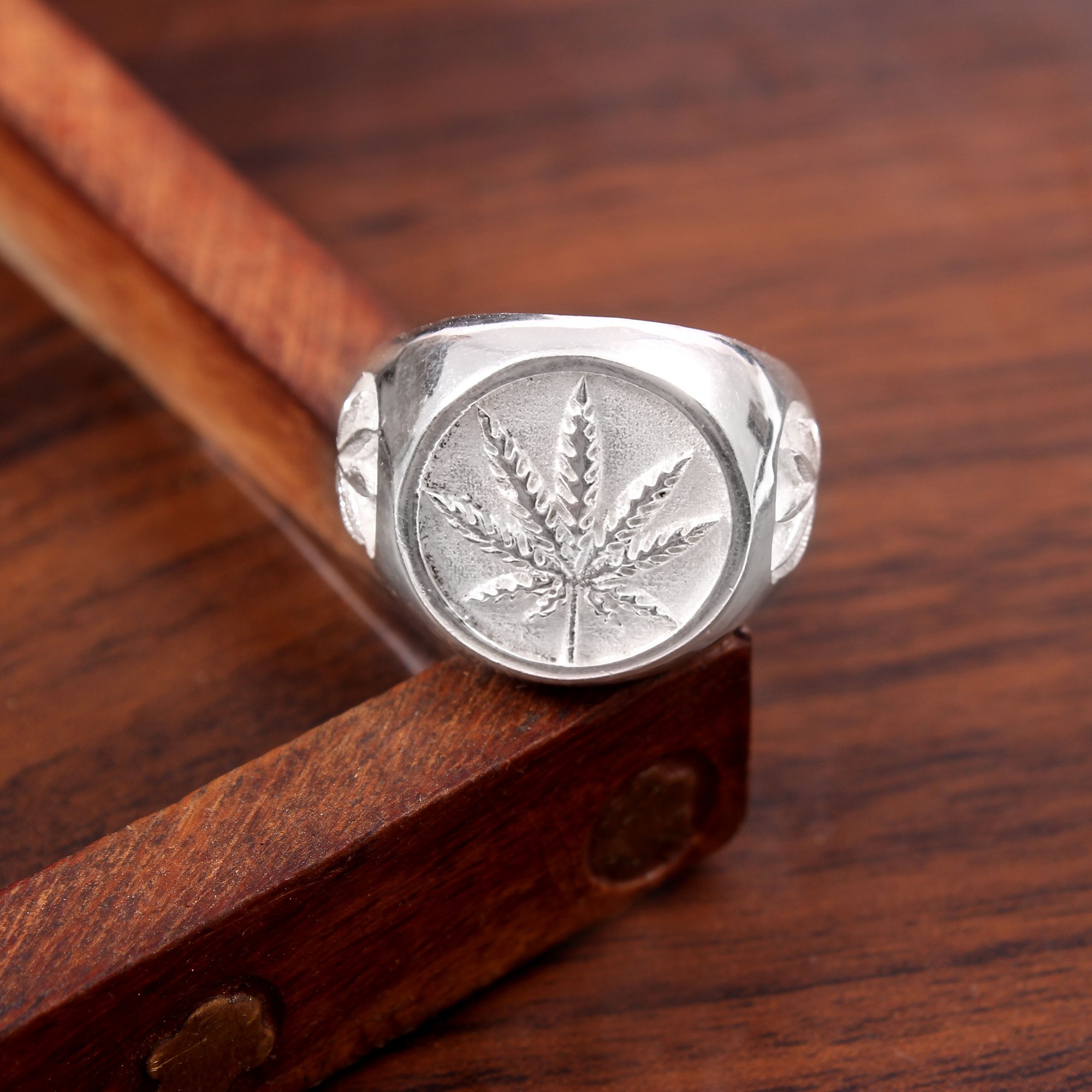 Wheat Plant Ring Design in 925 Sterling Silver