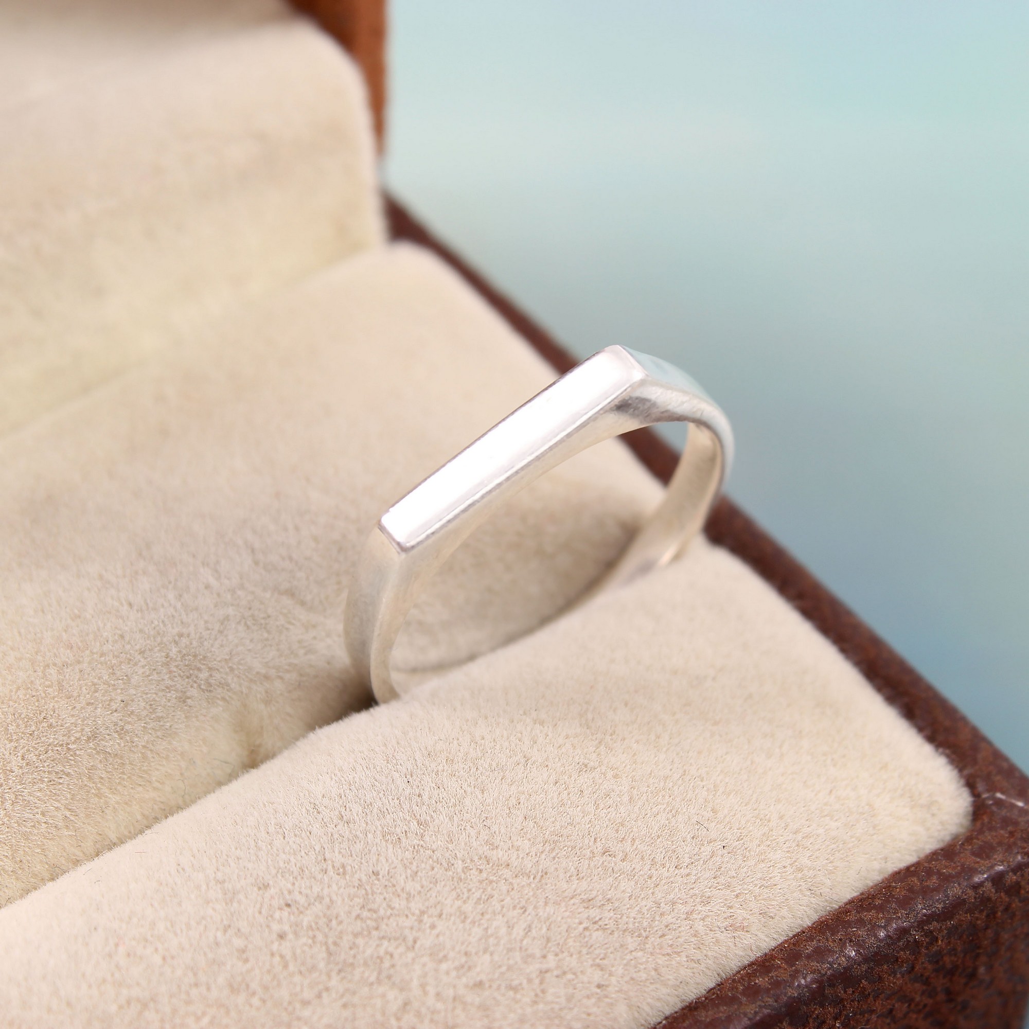 Solid 925 Sterling Silver Signet Rings For Women