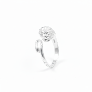 925 Sterling Lion Face Adjustable Ring