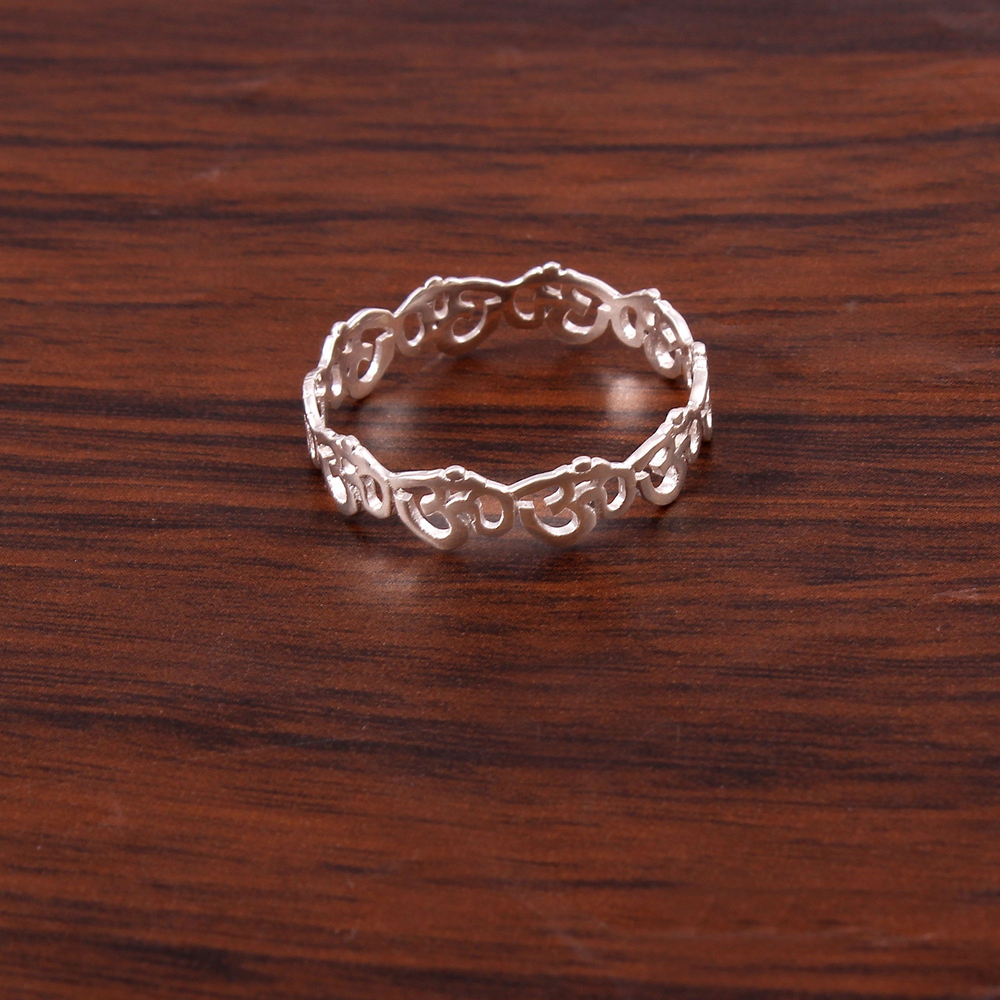 925 Sterling Silver OM Religious Unisex Ring