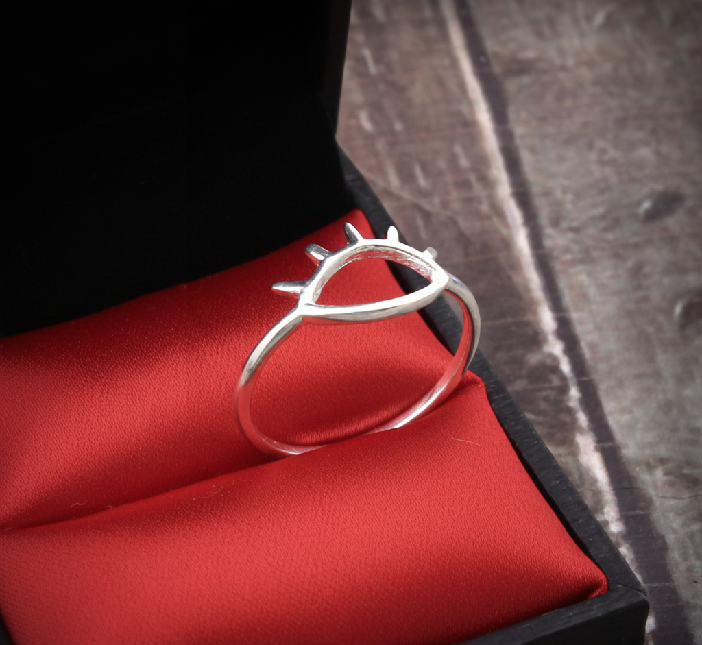 925 Silver Sterling Silver Eye Lash Ring