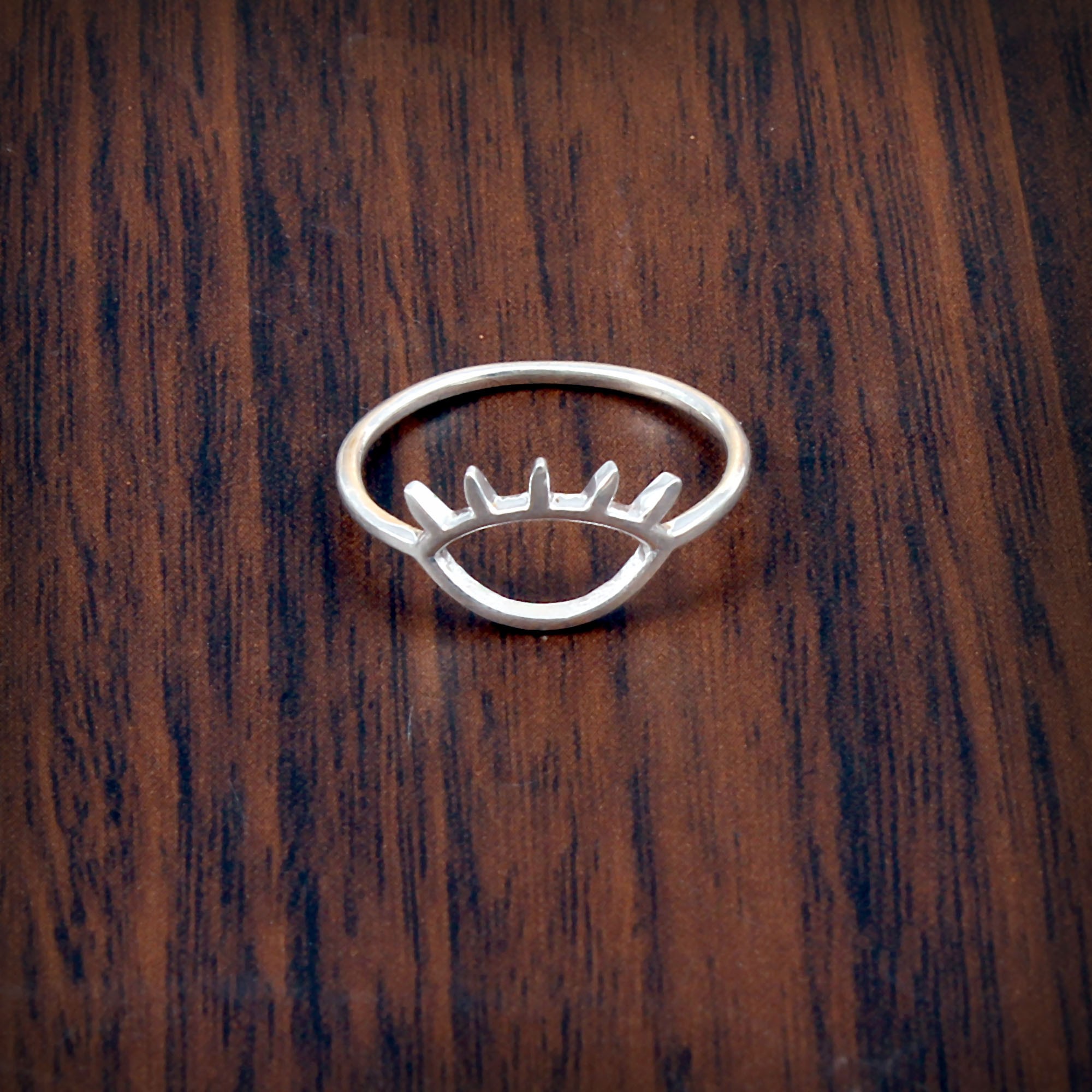 925 Silver Sterling Silver Eye Lash Ring