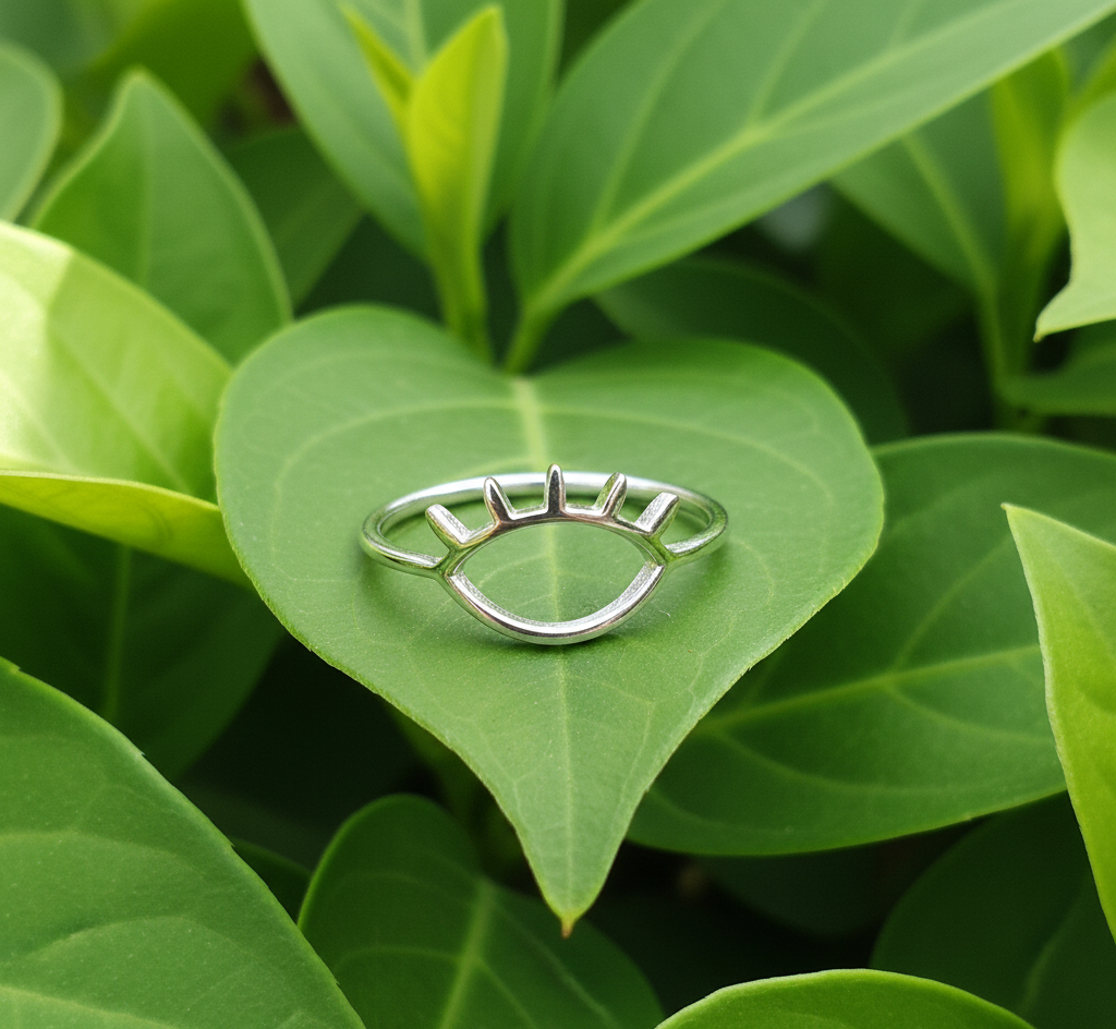 925 Silver Sterling Silver Eye Lash Ring