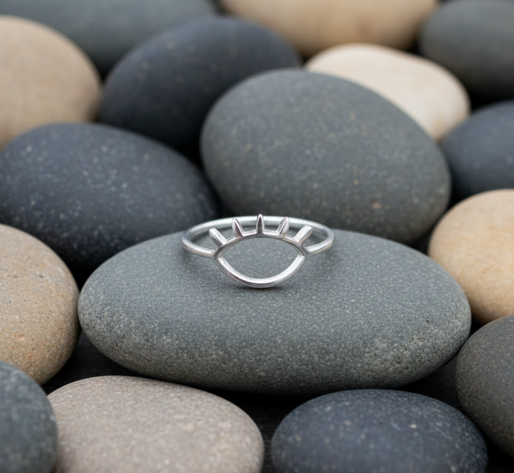 925 Silver Sterling Silver Eye Lash Ring