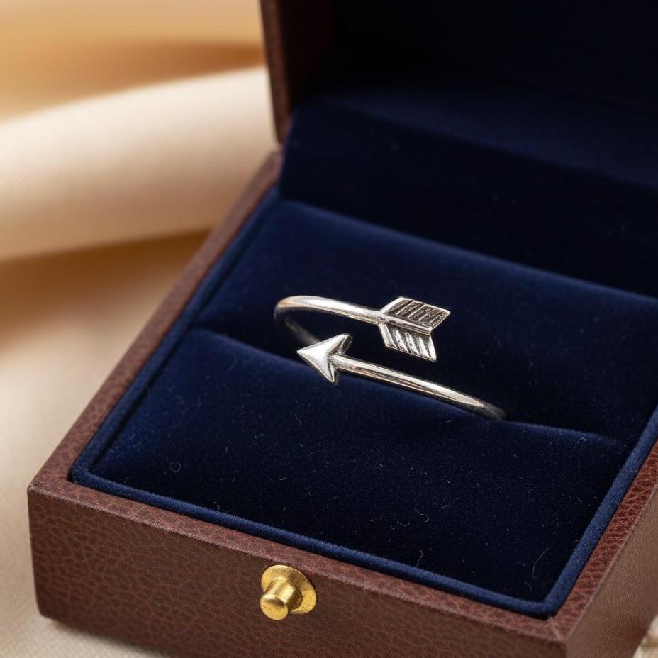 Arrow Ring Adjustable 925 Sterling Silver Ring