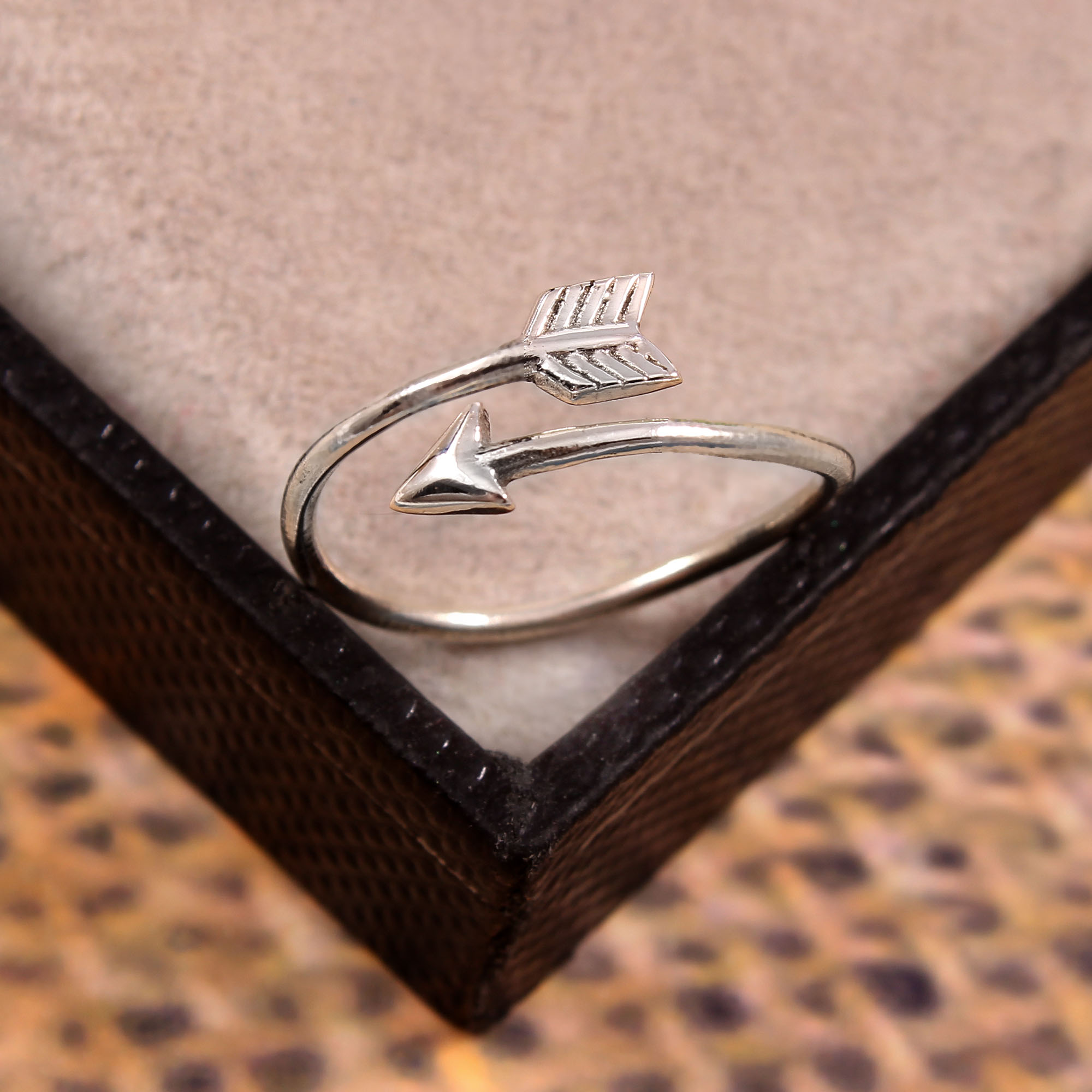 Arrow Ring Adjustable 925 Sterling Silver Ring