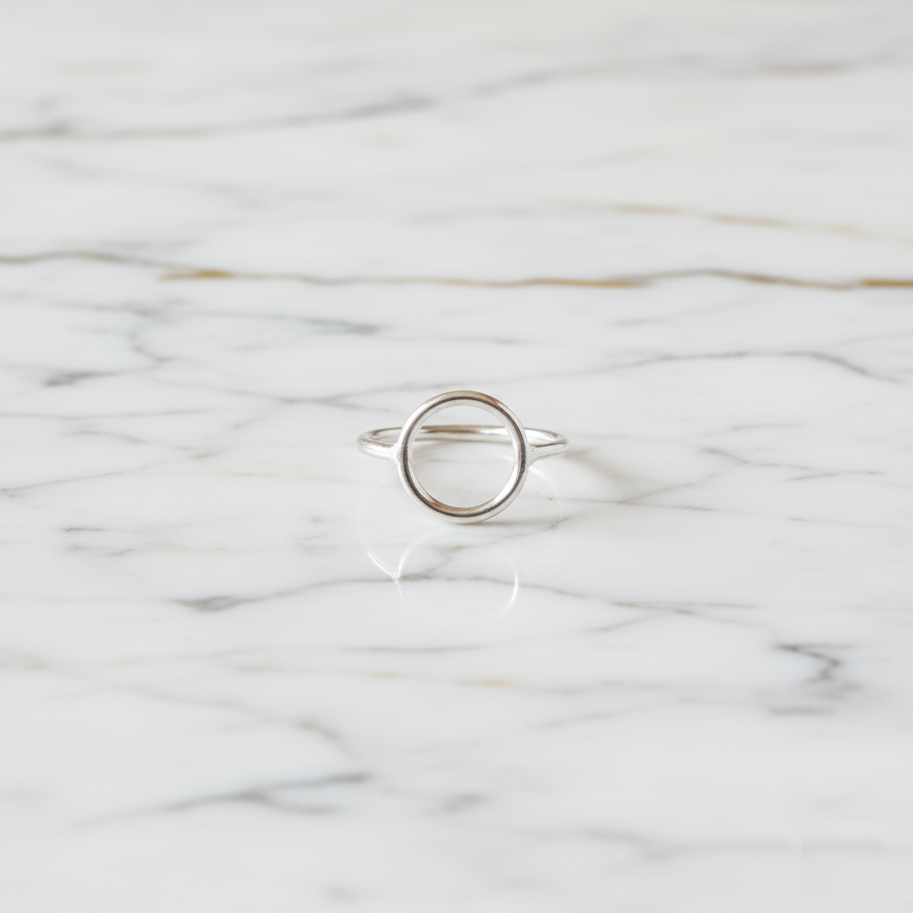 Women's 925 Sterling Silver Circle Karma Ring