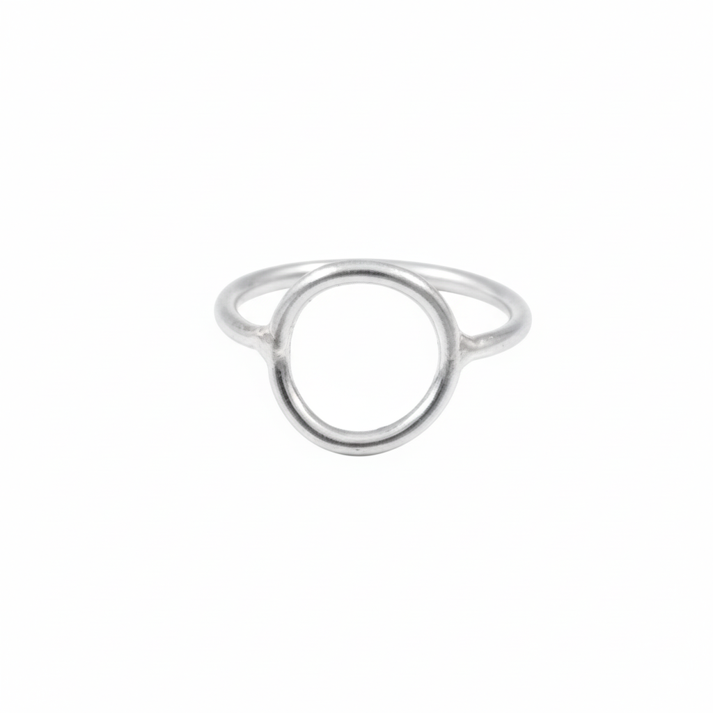 Women's 925 Sterling Silver Circle Karma Ring