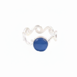 925 Sterling Silver Blue Chalcedony Ring