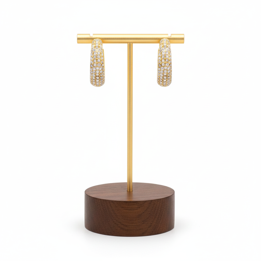 925 Sterling Silver Sparkle Huggie Earrings With White CZ