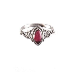 925 Sterling Silver Marquise Garnet Handmade Ring
