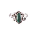 Handmade 925 Sterling Silver Malachite Gemstone Ring