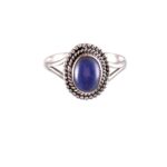925 Sterling Silver Oval Lapis Lazuli Handmade Ring