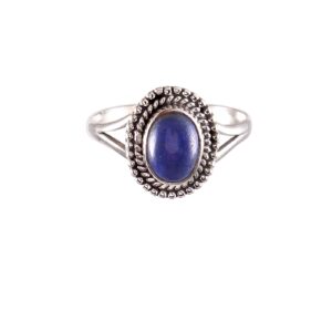 925 Sterling Silver Oval Lapis Lazuli Handmade Ring