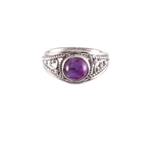 925 Sterling Silver Natural Amethyst Designer Ring
