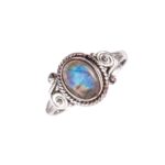 Labradorite Oval 925 Sterling Silver Ring