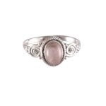 Natural Rose Quartz Silver Handmade 925 Sterling Silver Ring