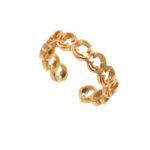 Gold Plated 925 Sterling Silver Adjustable Smiley Face Ring