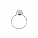 925 Sterling Silver Blue Fire Rainbow Moonstone Ring