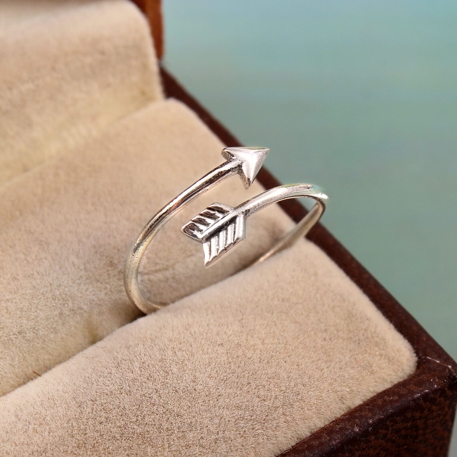 Arrow Ring Adjustable 925 Sterling Silver Ring