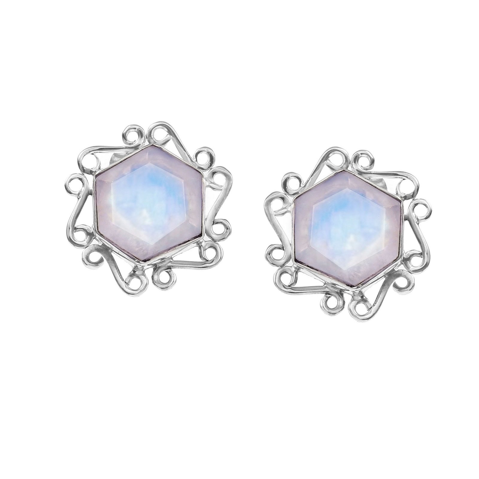 Labradorite & Moonstone 925 Sterling Silver Ring, Oval Natural Gemstone, All Sizes