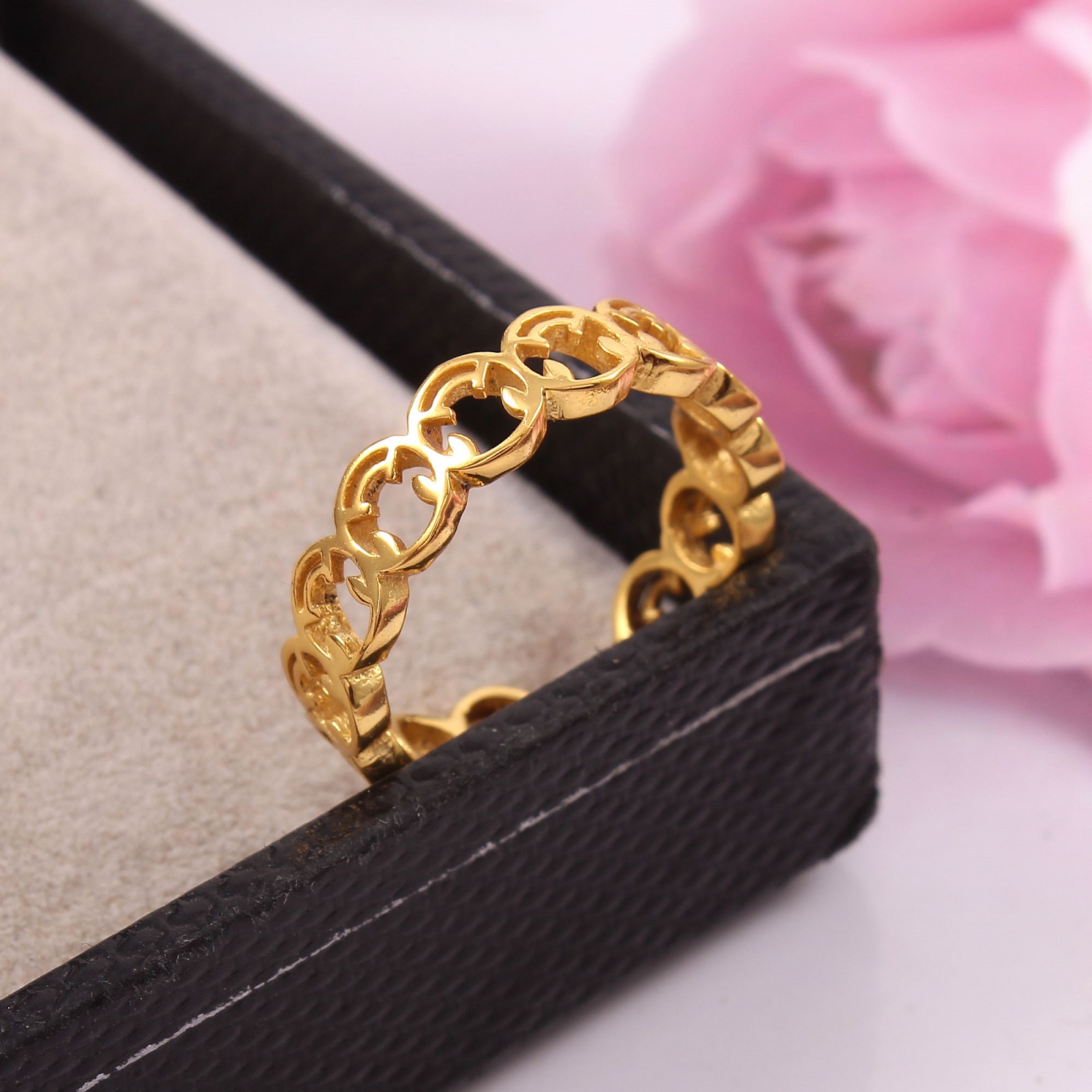 Gold Plated 925 Sterling Silver Adjustable Smiley Face Ring