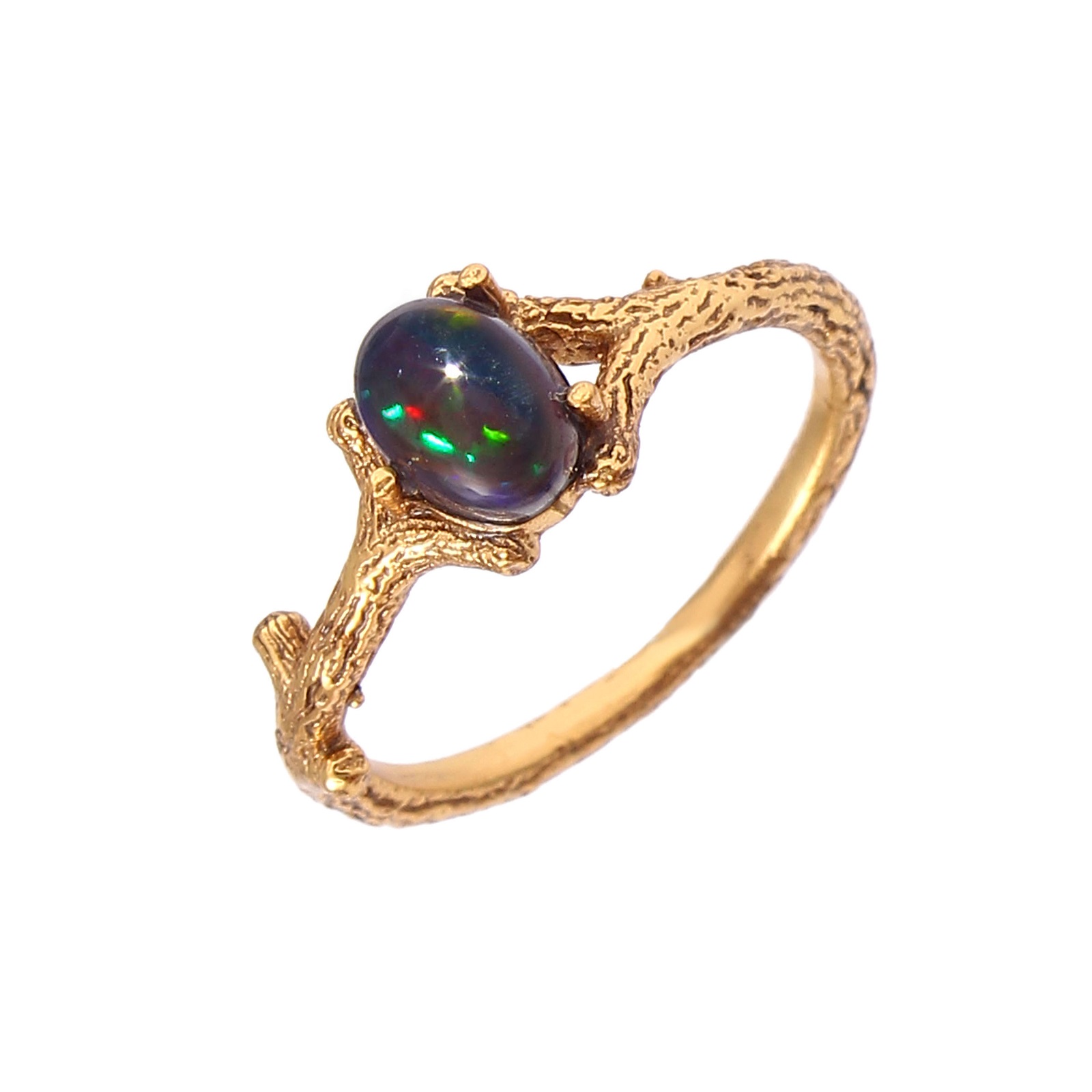 925 Sterling Silver Oval Fire Opal Dyed And CZ Ring
