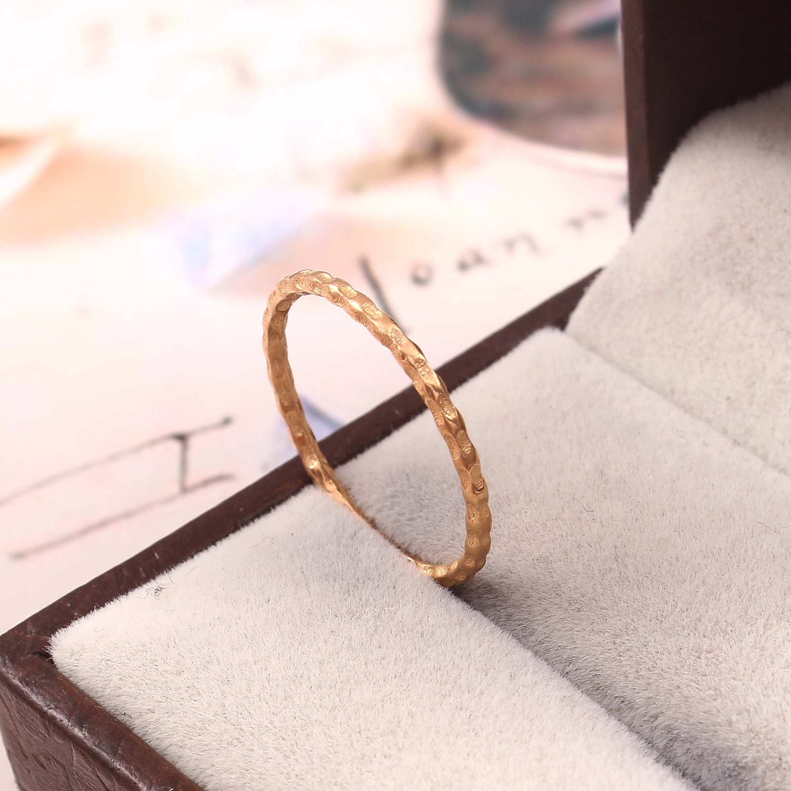 Gold Plated 925 Sterling Silver Textured Designer Ring