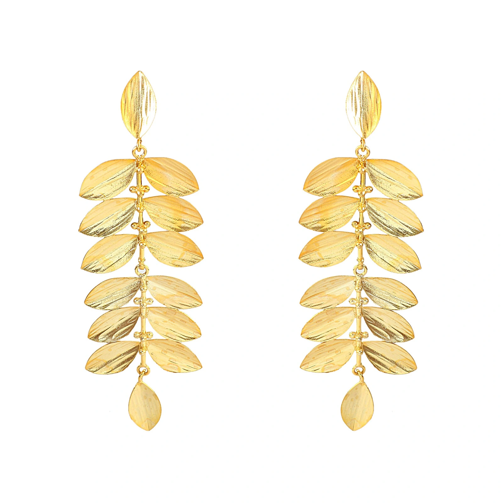 Handcrafted brass earrings with intricate designs