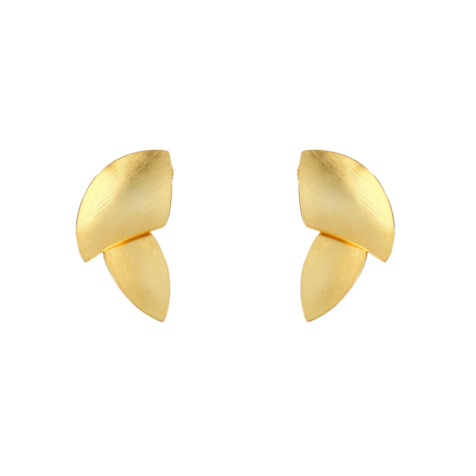 Handcrafted brass earrings with intricate designs