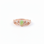 Rose Gold Plated 925 Sterling Silver Opal And White CZ Eternity Ring