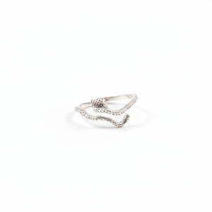 Women's Classic Style 925 Sterling Silver Snake Ring Adjustable Fine Jewelry