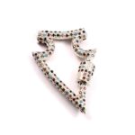 925 Sterling Silver Rupee Symbol Lock Charms with Multi-Color CZ