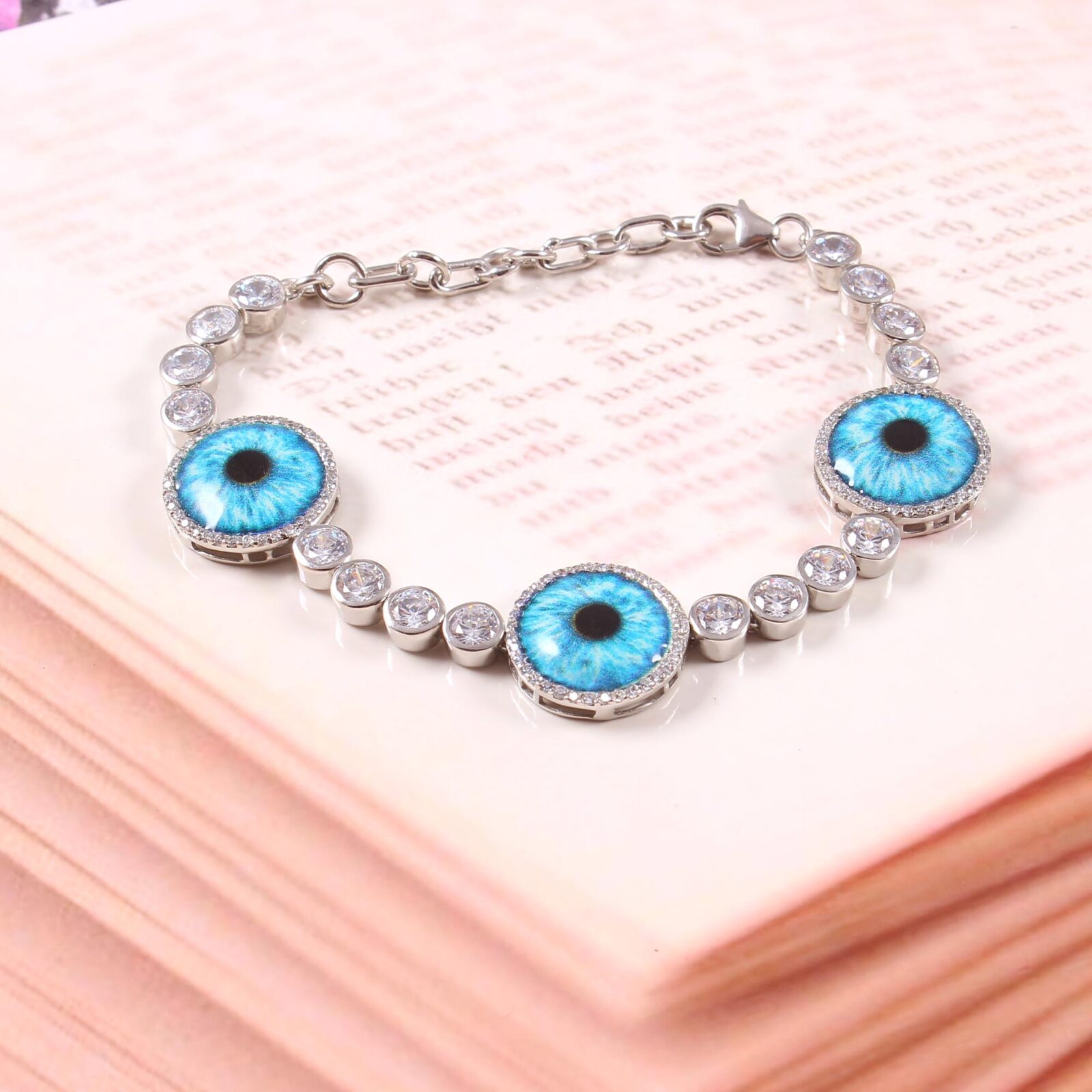 925 Sterling Silver Evil Eye Bracelet